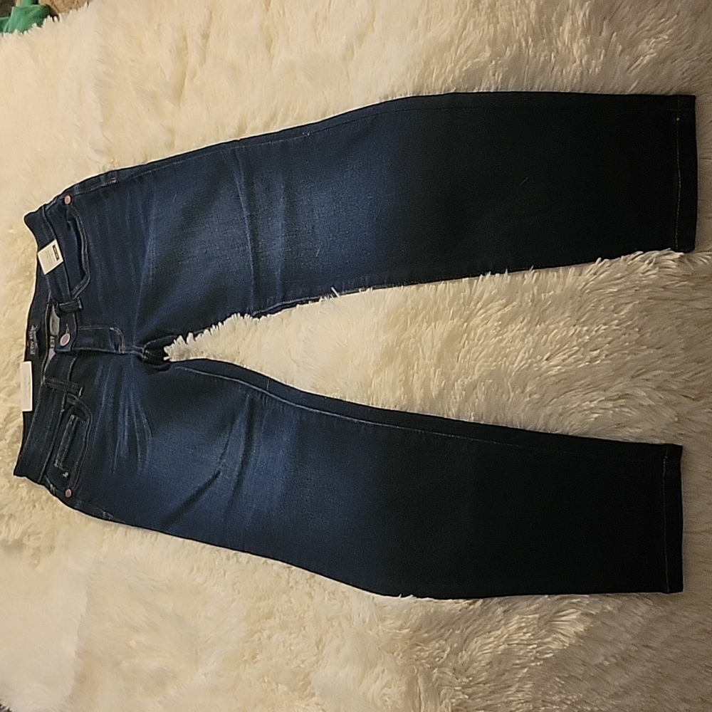 NWT - Judy Blue - Mid Rise Dark Handsand Resin Skinny Jean - Size 5/27